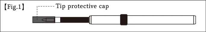 [Fig. 1] Pen structure illustration (showing the tip protective cap)